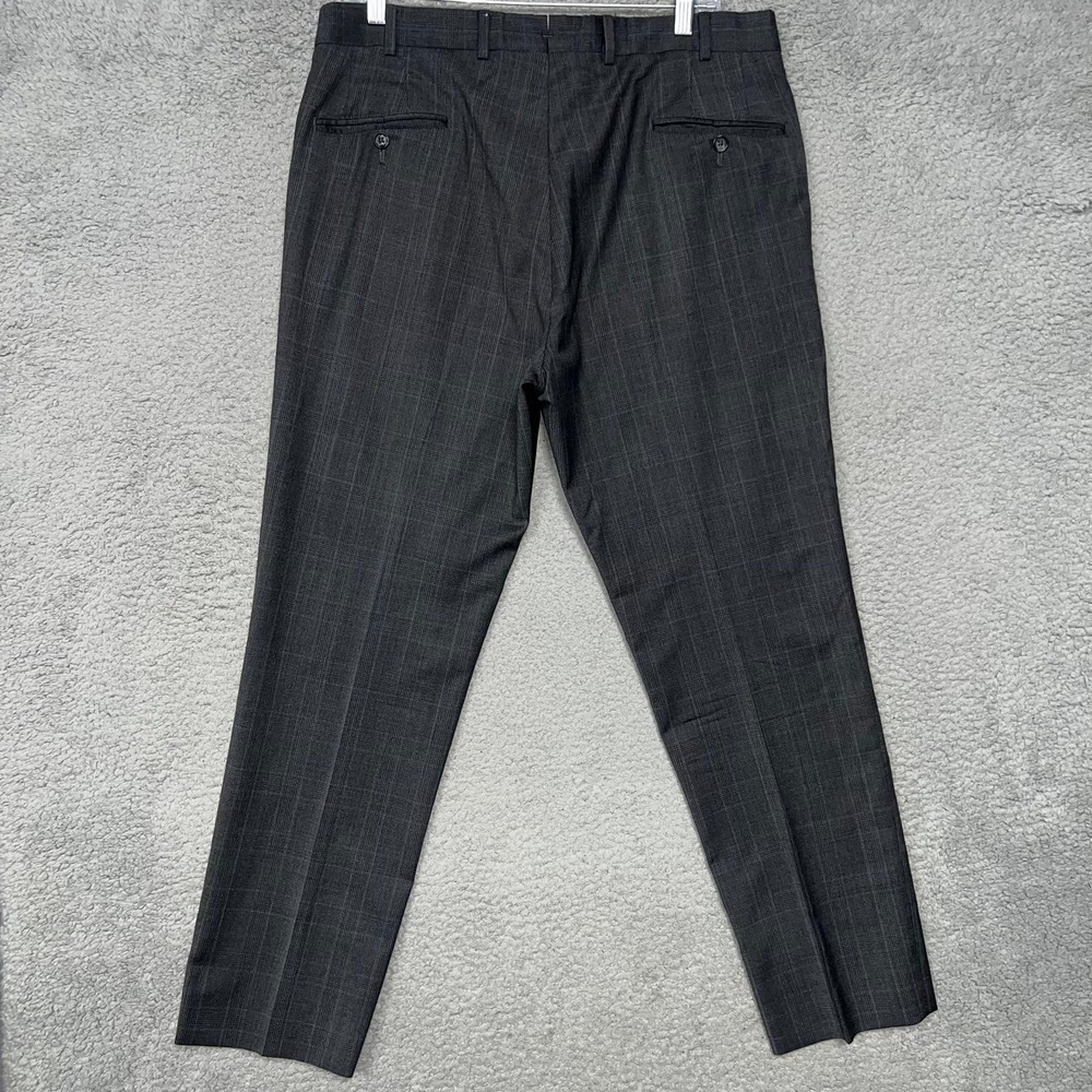 Brooks Brothers Milano Fit Pants Men's Sz W36 (36x 29) Gray Plaid 1865 Reda Wool - Picture 2 of 11
